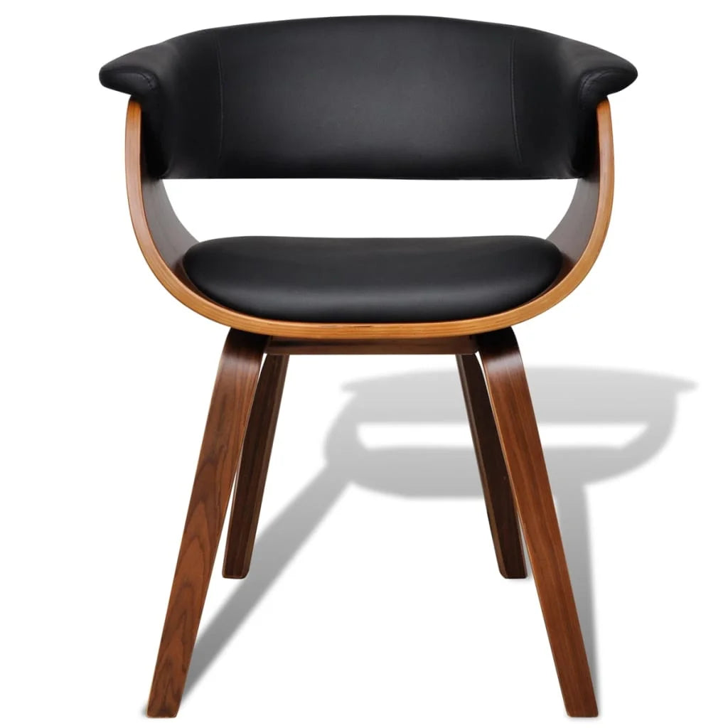 Sedie da Pranzo 4 pz in Legno Curvato e Similpelle - Sedie