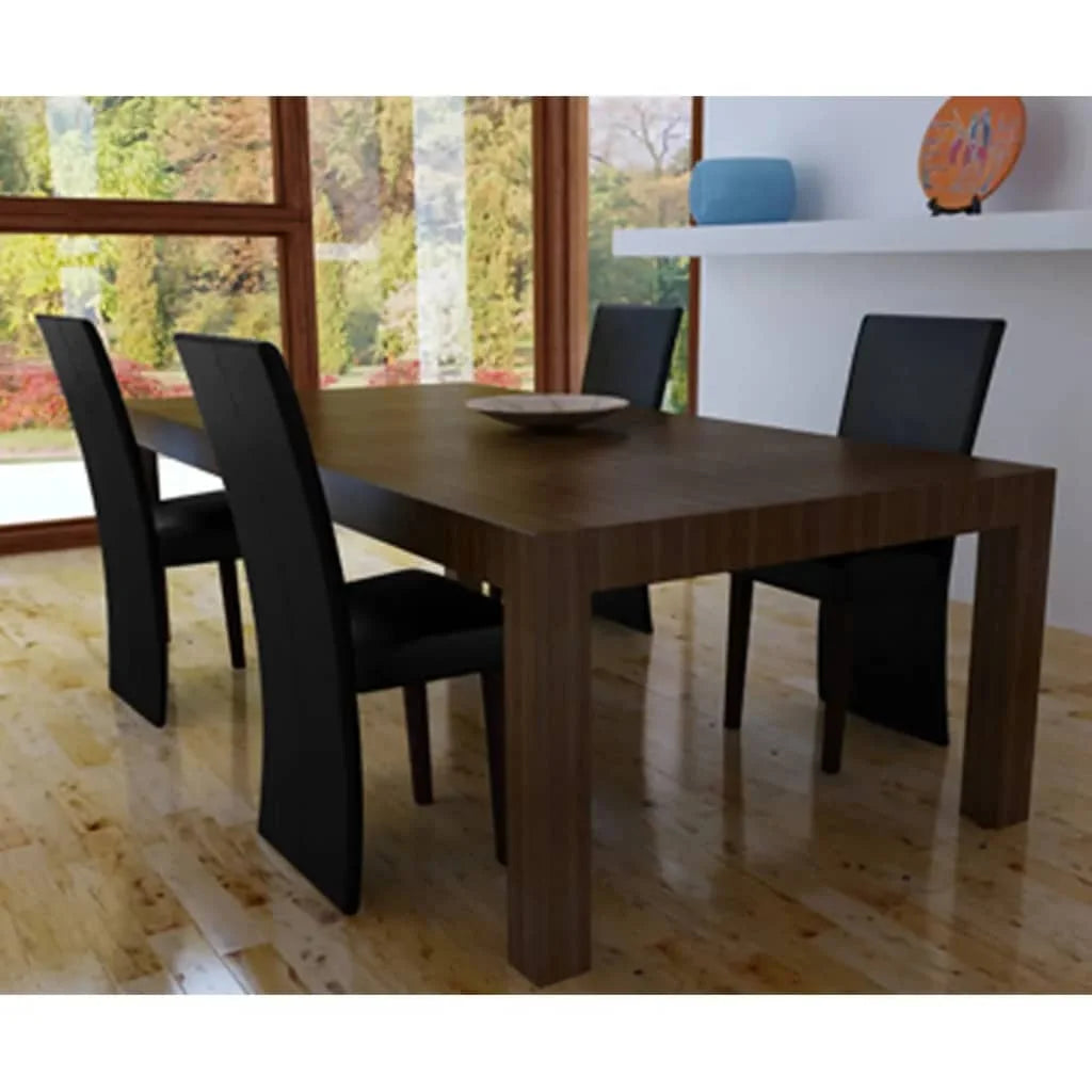 Sedie da Pranzo 4 pz Nere in Similpelle - Sedie per cucina
