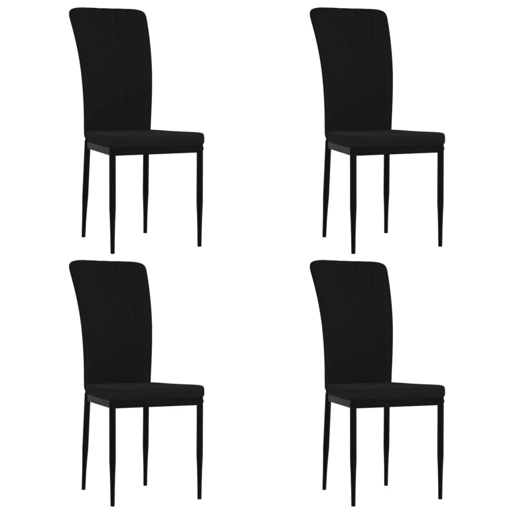 Sedie da Pranzo 4 pz Nere in Velluto - Sedie per cucina