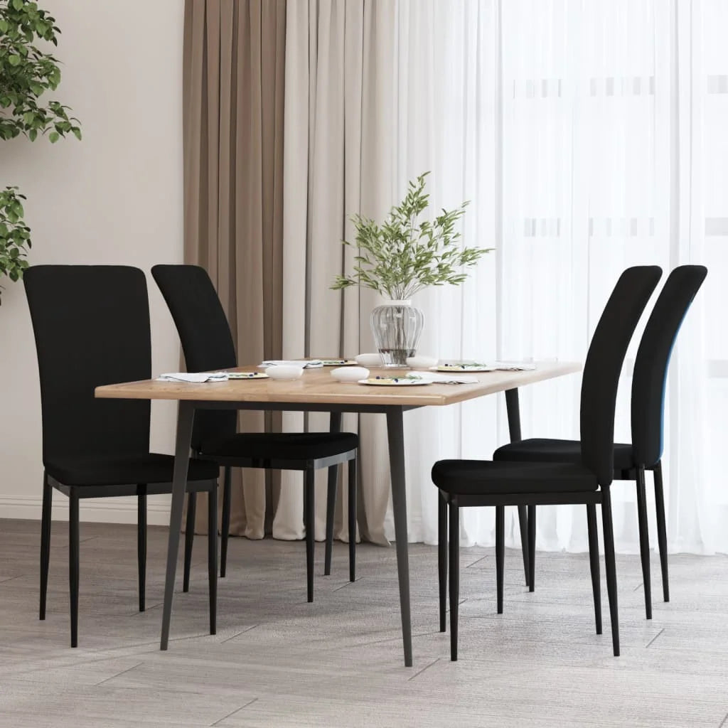 Sedie da Pranzo 4 pz Nere in Velluto - Sedie per cucina