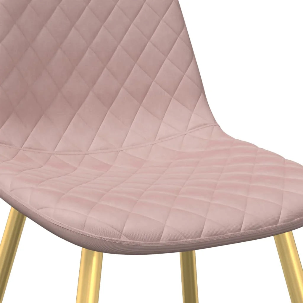 Sedie da Pranzo 4 pz Rosa in Velluto - Sedie per cucina
