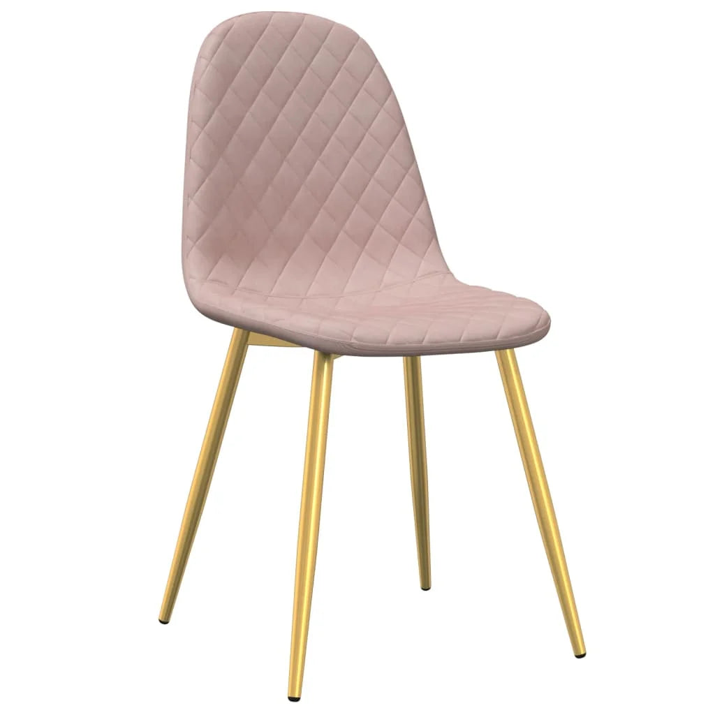 Sedie da Pranzo 4 pz Rosa in Velluto - Sedie per cucina