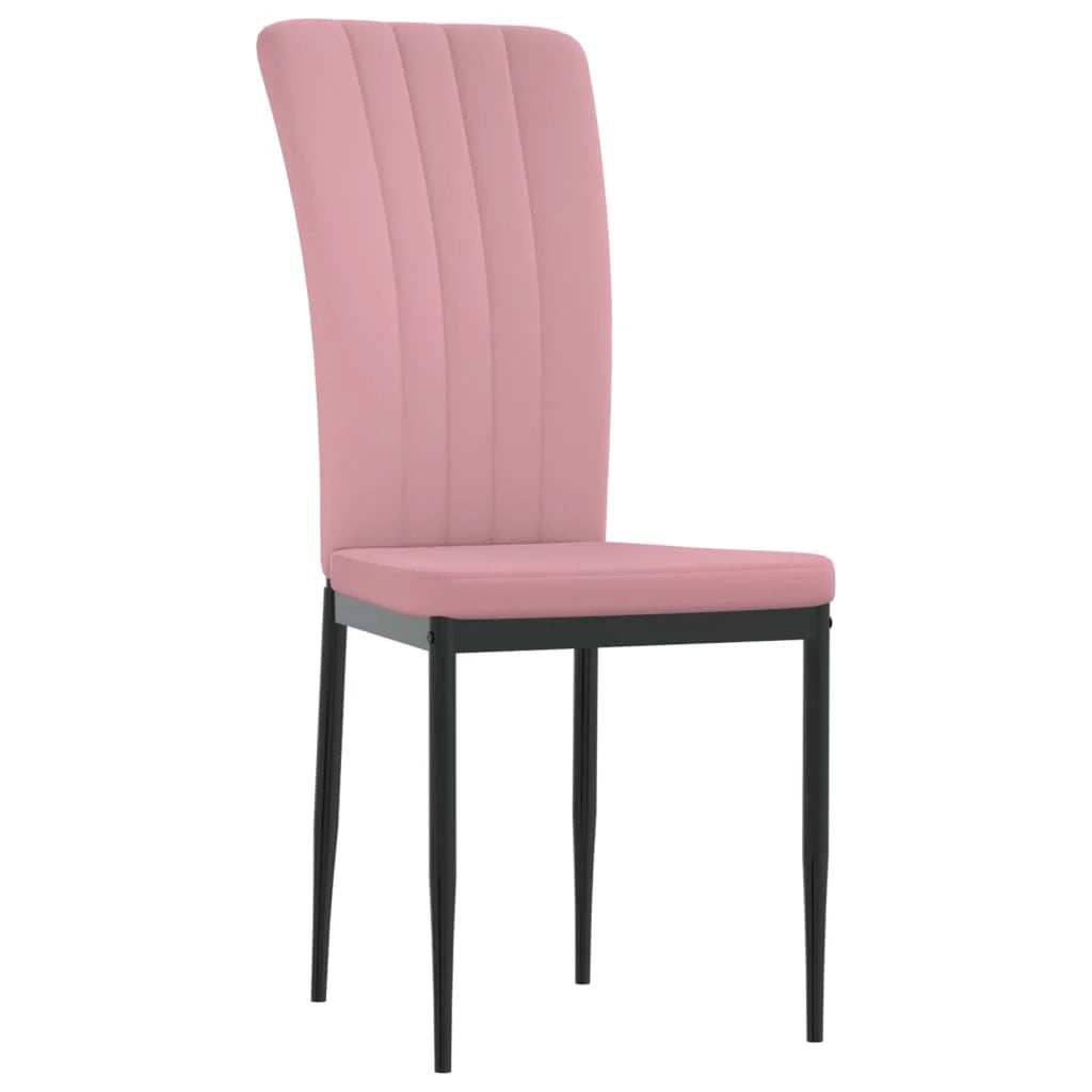 Sedie da Pranzo 4 pz Rosa in Velluto - Sedie per cucina