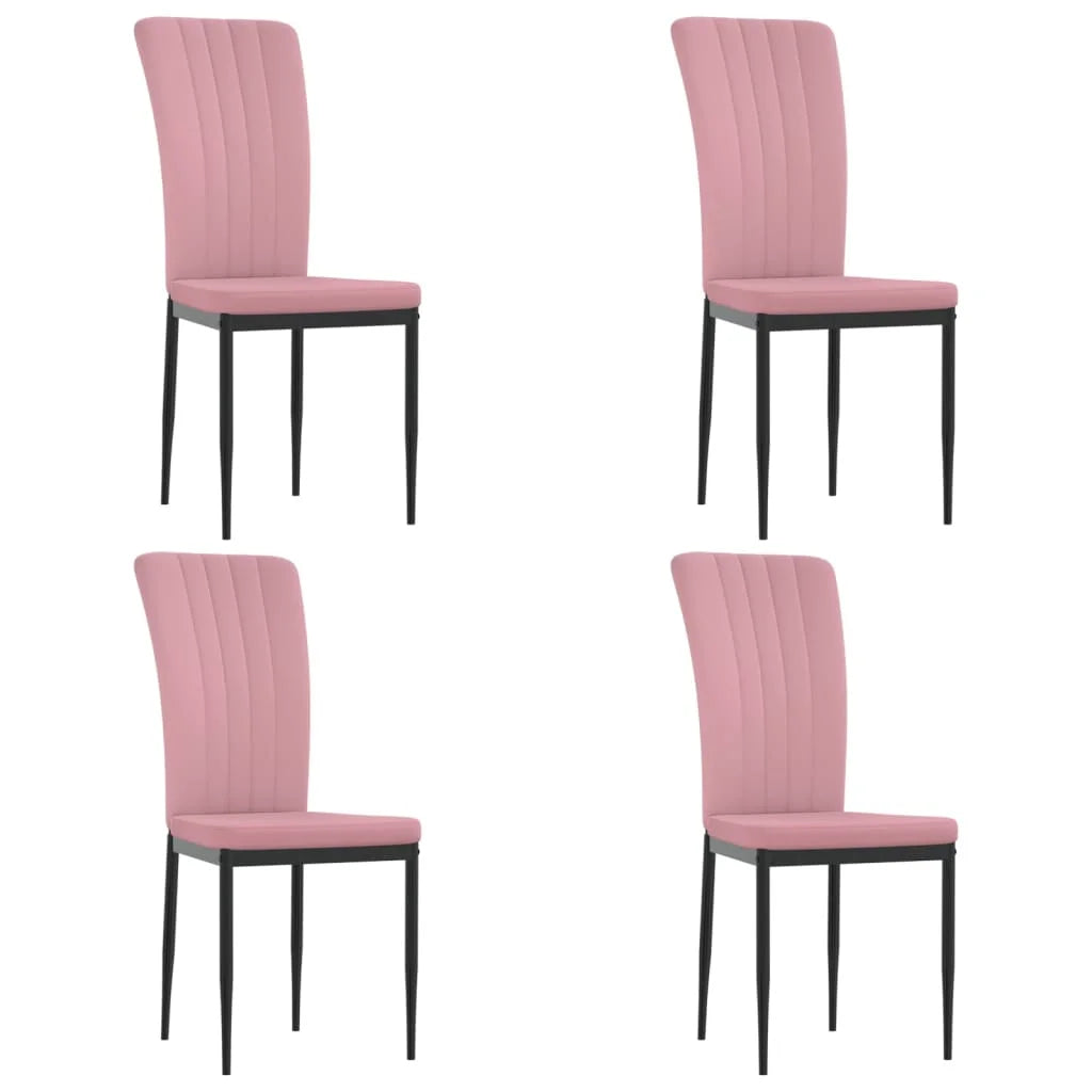 Sedie da Pranzo 4 pz Rosa in Velluto - Sedie per cucina