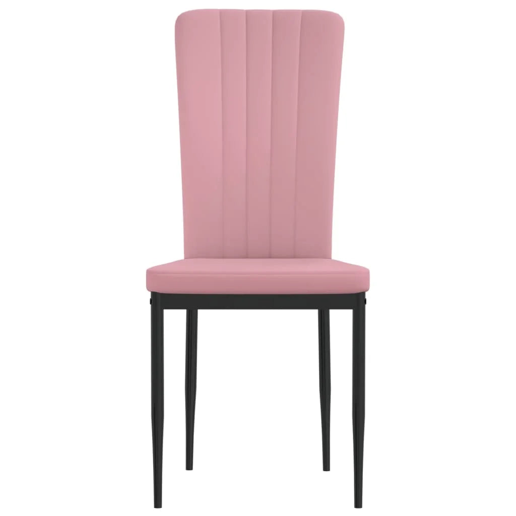 Sedie da Pranzo 4 pz Rosa in Velluto - Sedie per cucina