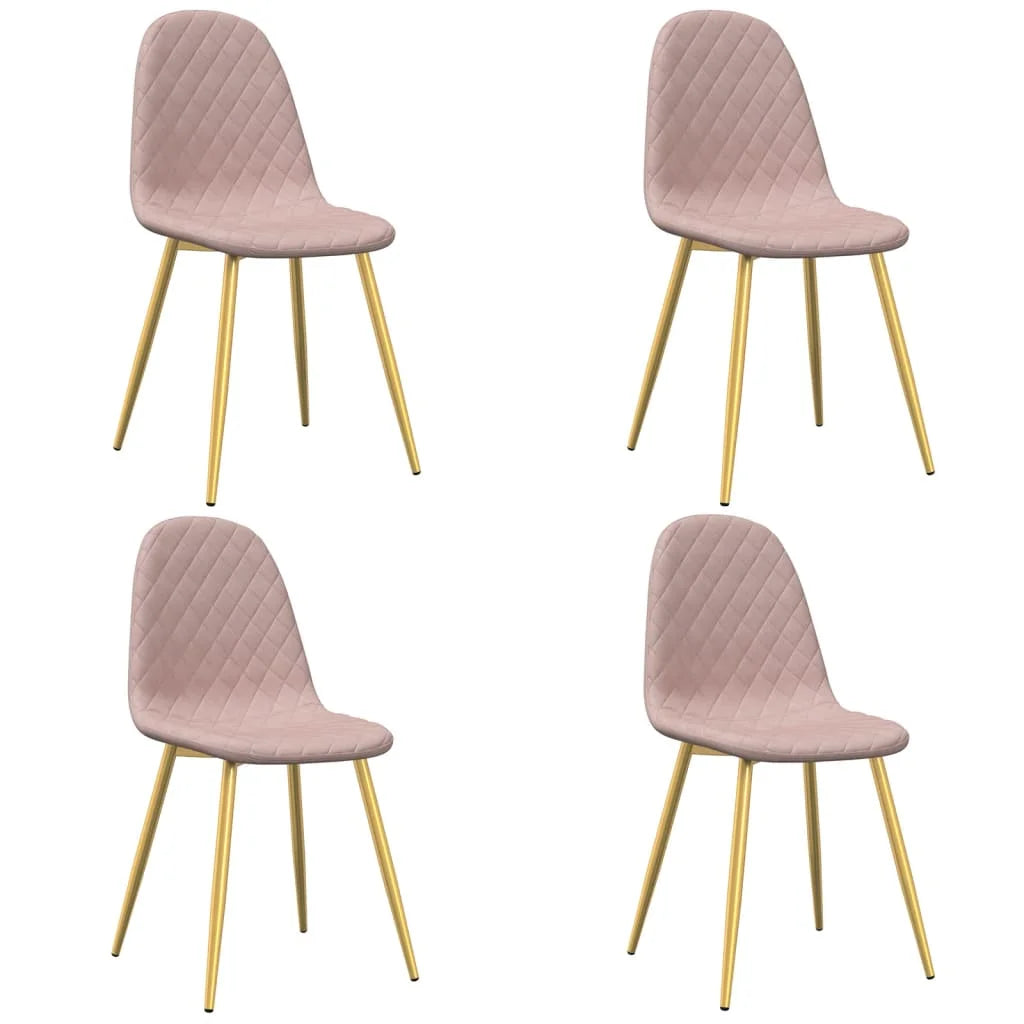 Sedie da Pranzo 4 pz Rosa in Velluto - Sedie per cucina