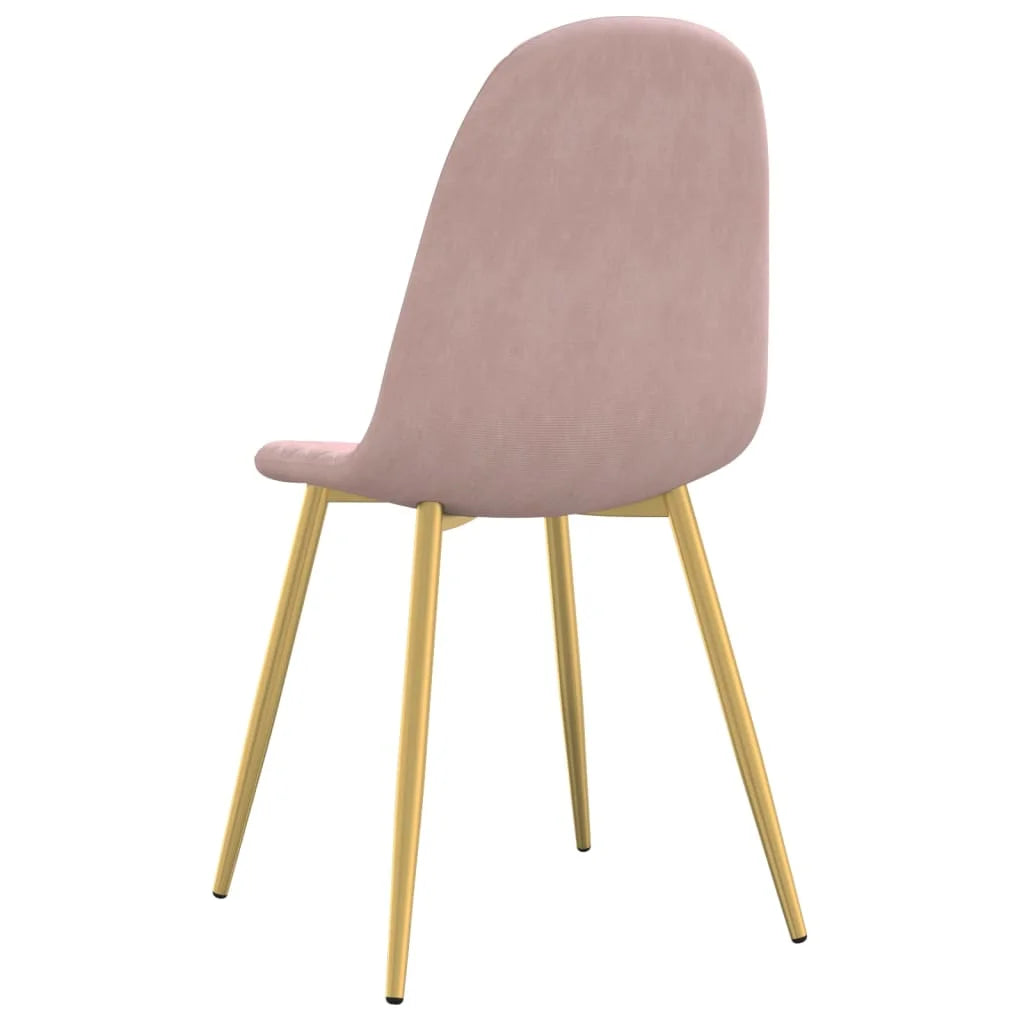 Sedie da Pranzo 4 pz Rosa in Velluto - Sedie per cucina