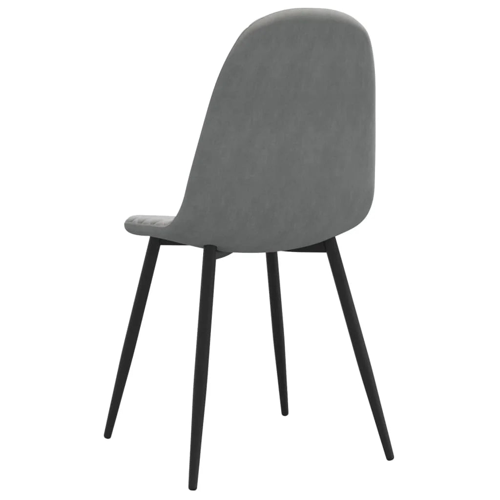 Sedie da Pranzo 6 pz Grigio Chiaro in Velluto - Sedie