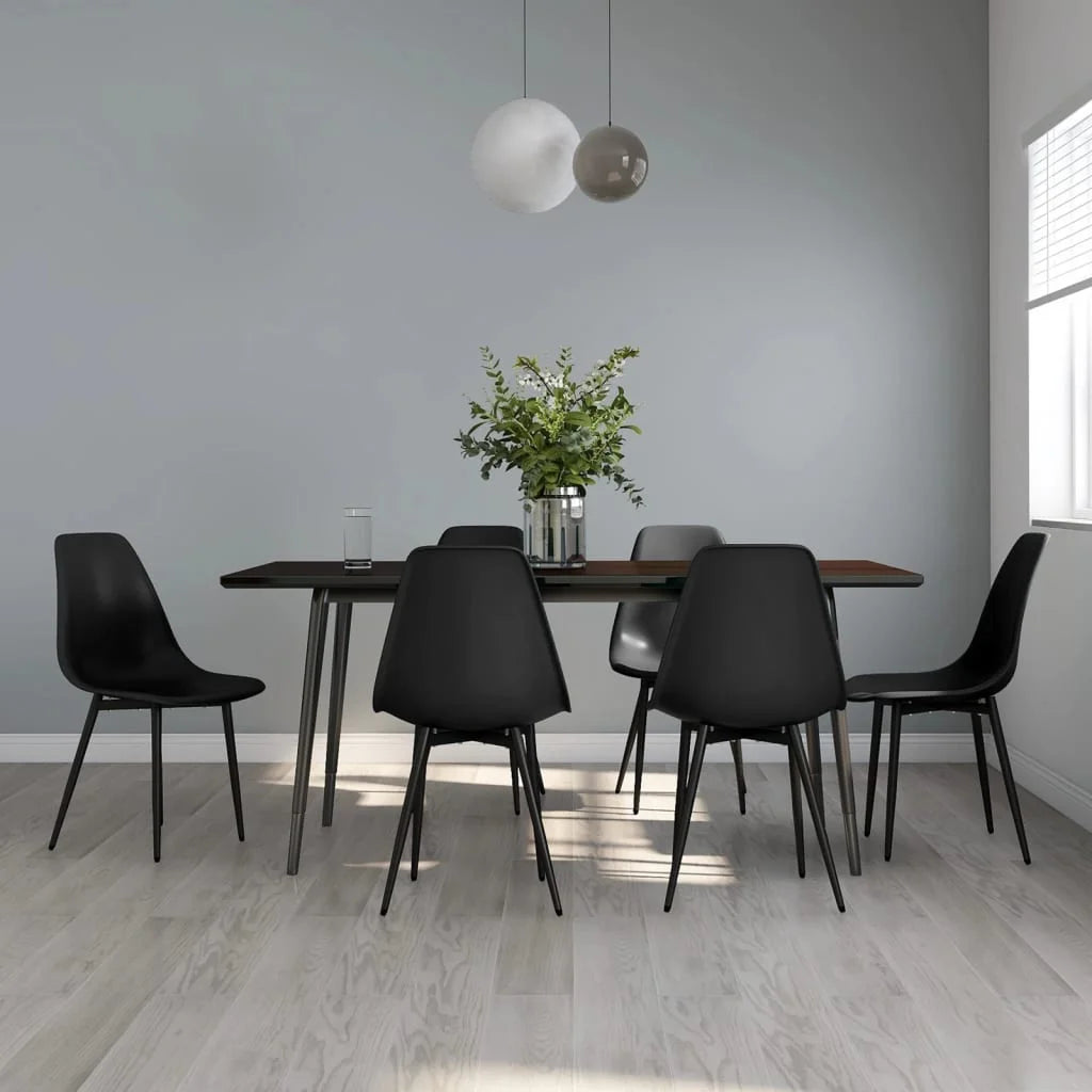 Sedie da Pranzo 6 pz Nere in PP - Sedie per cucina e sala