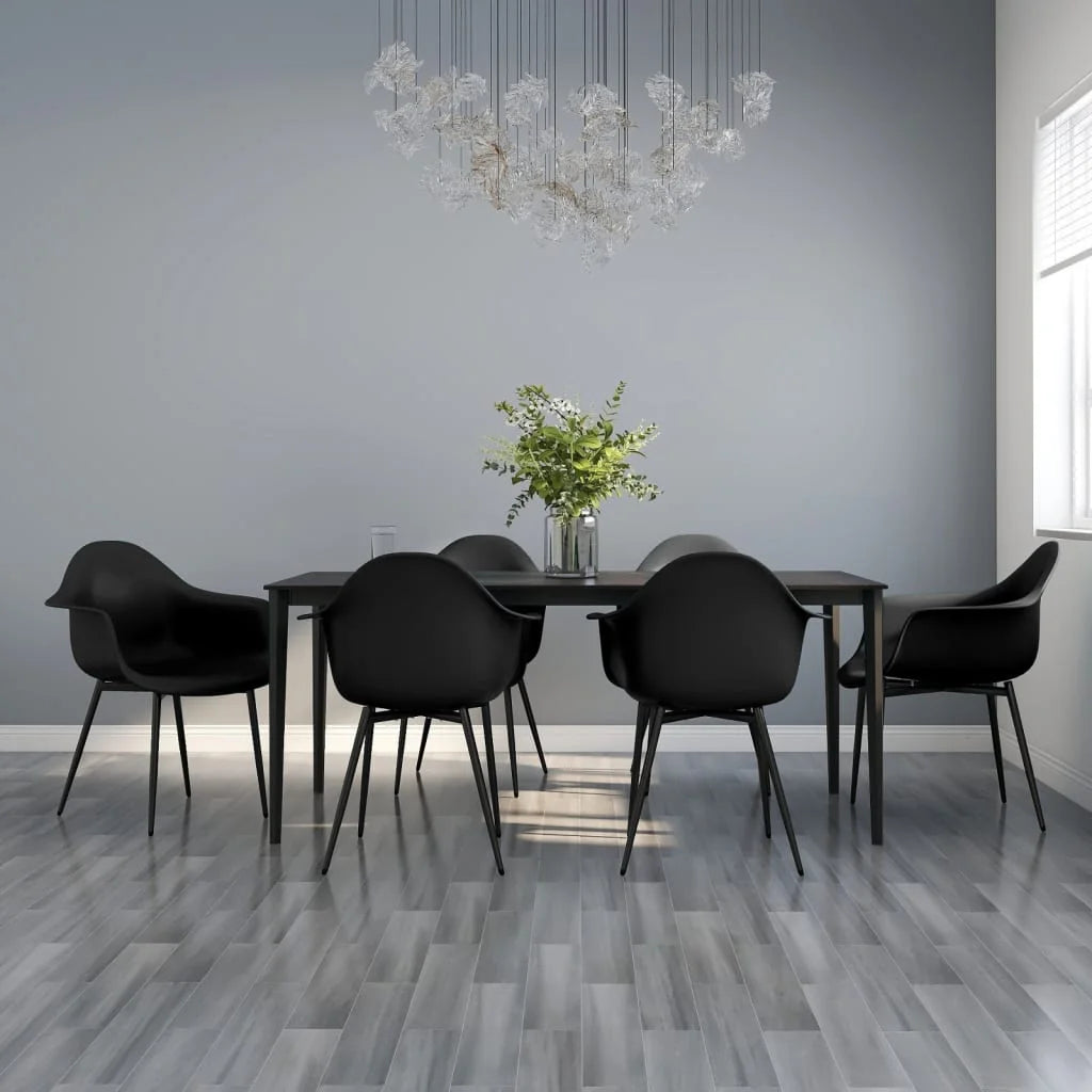 Sedie da Pranzo 6 pz Nere in PP - Sedie per cucina e sala