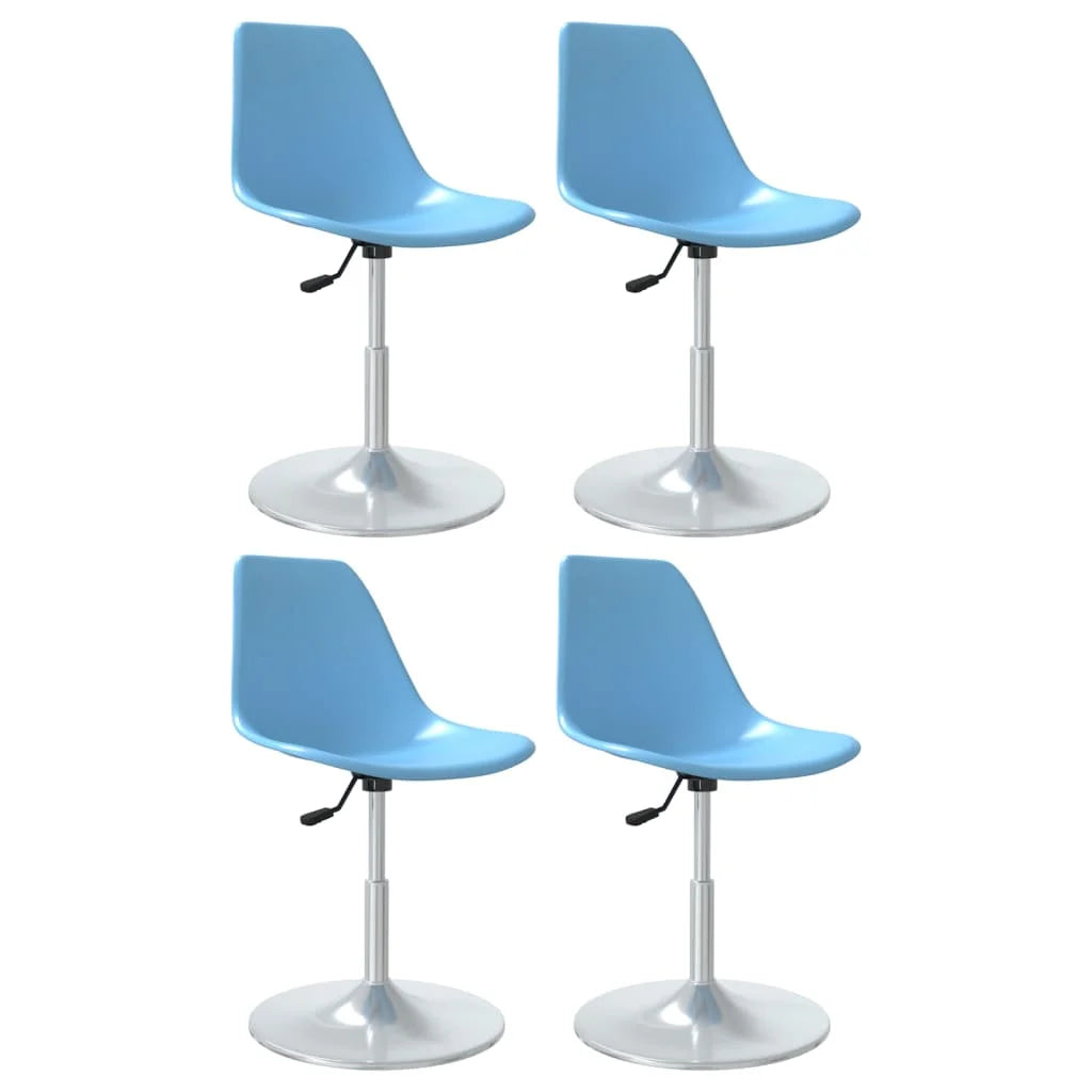Sedie da Pranzo Girevoli 4 pz Blu in PP - Sedie per cucina