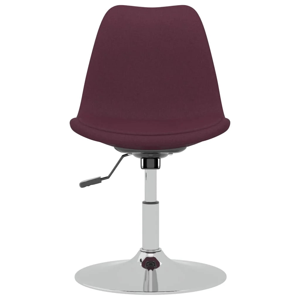 Sedie da Pranzo Girevoli 4 pz Viola in Tessuto - Sedie