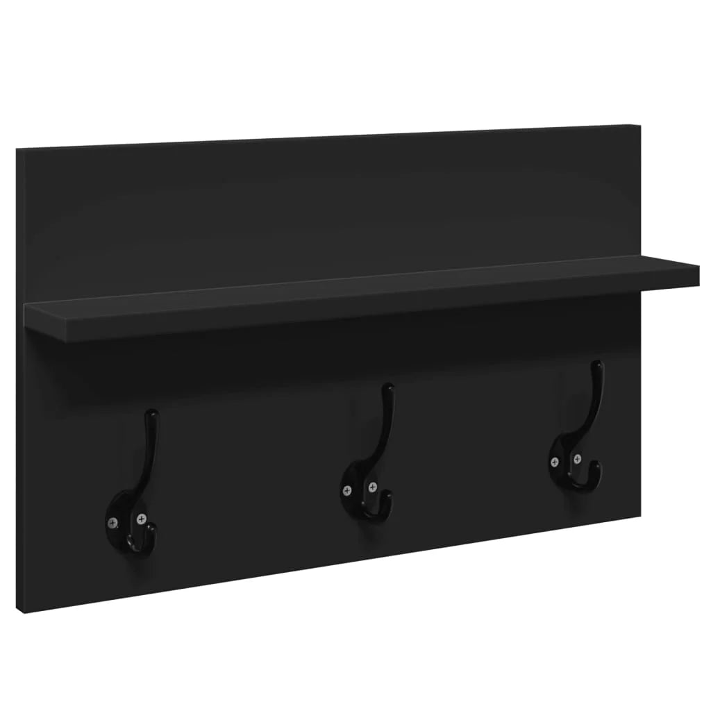 Set Mobili da Ingresso 4 pz Nero in Legno Multistrato