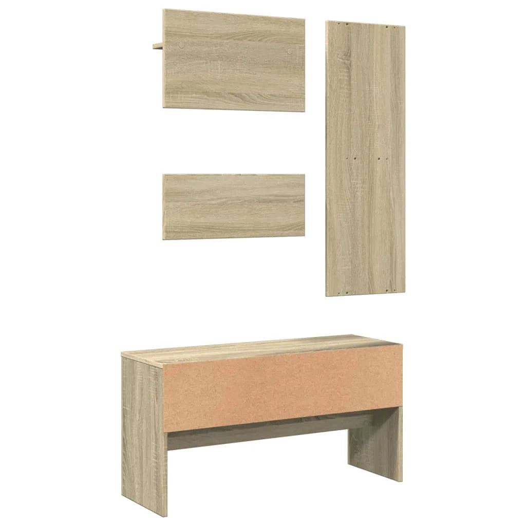Set Mobili da Ingresso 4 pz Rovere Sonoma in Legno