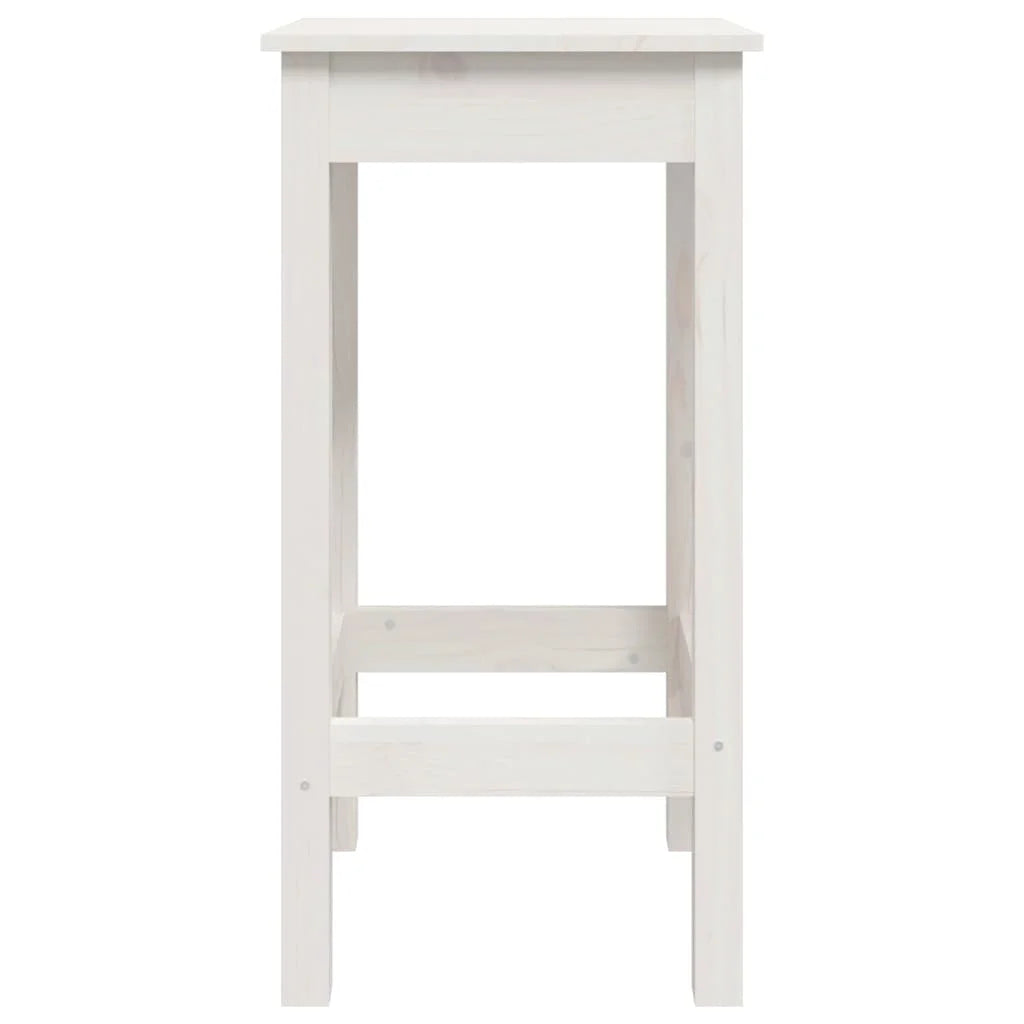 Sgabelli da Bar 2 pz Bianchi 40x40x78 cm Legno Massello