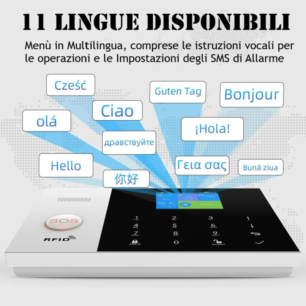 Sistema di Allarme di Sicurezza Domestica Wireless WIFI GSM