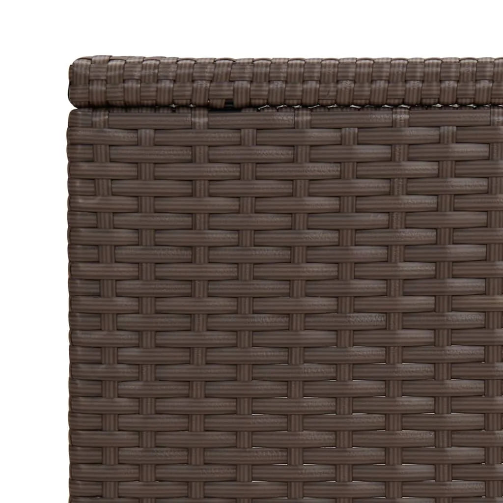 Tavolino a C Marrone 40x35x60 cm in Polyrattan - Tavolini