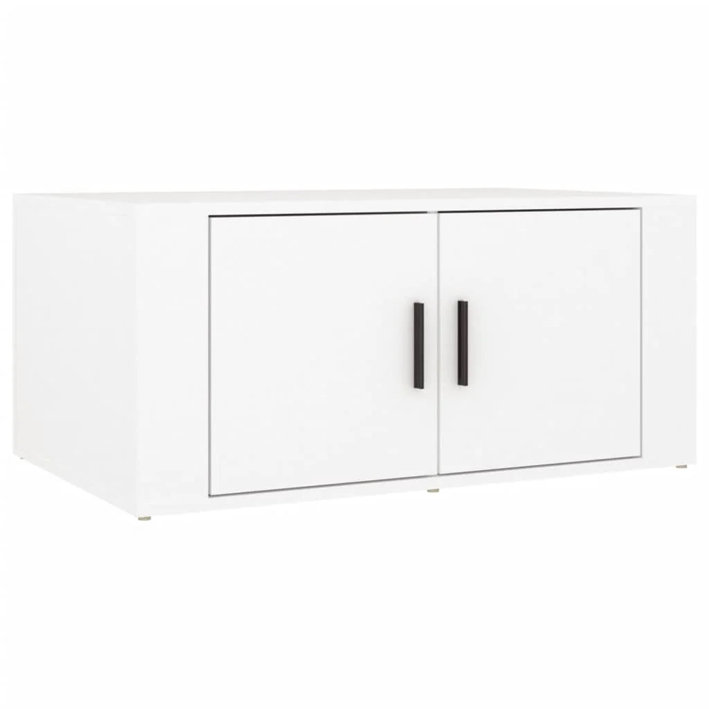 Tavolino da Salotto Bianco 80x50x36 cm in Legno Multistrato