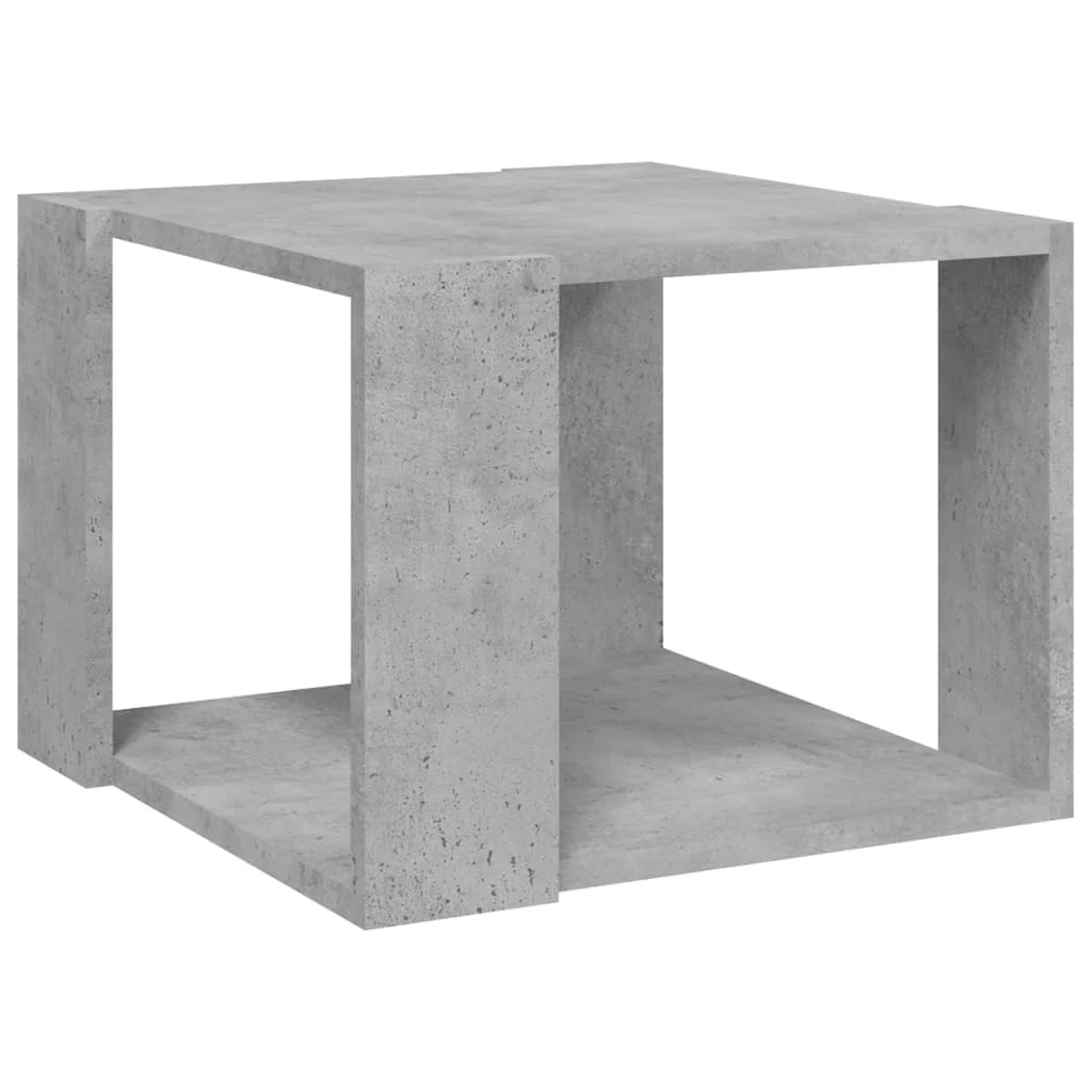 Tavolino da Salotto Grigio Cemento 40x40x30cm Legno