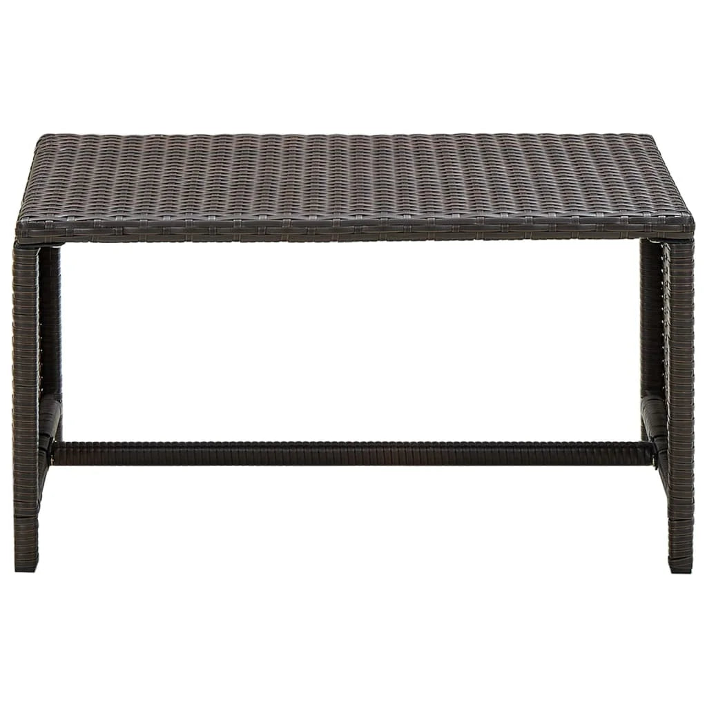 Tavolino da Salotto Marrone 70x40x38 cm in Polyrattan