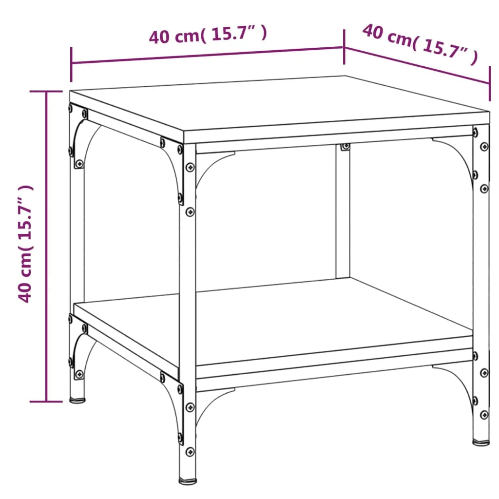 Tavolino da Salotto Rovere Marrone 40x40x40cm Legno