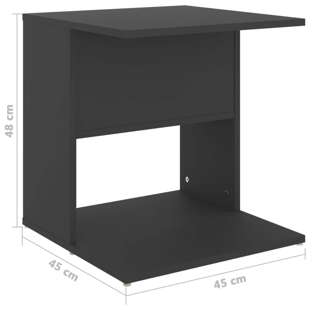 Tavolino Grigio 45x45x48 cm in Legno Multistrato - Tavolini