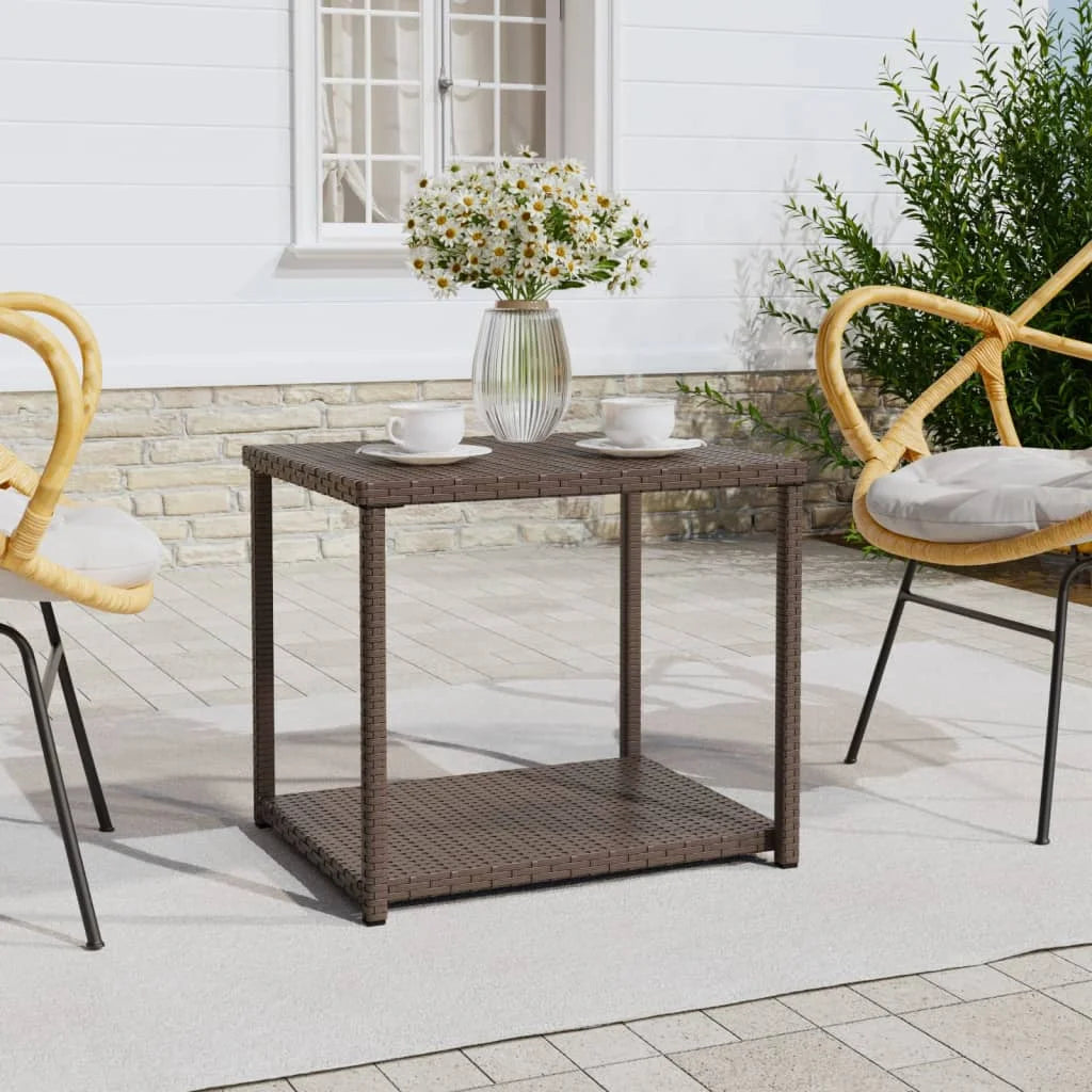 Tavolino Marrone 55x45x49 cm in Polyrattan - Tavolini