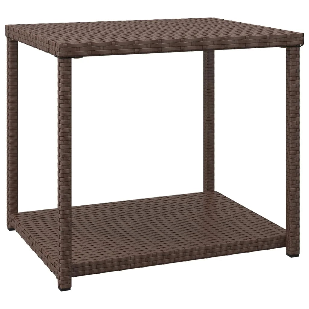 Tavolino Marrone 55x45x49 cm in Polyrattan - Tavolini