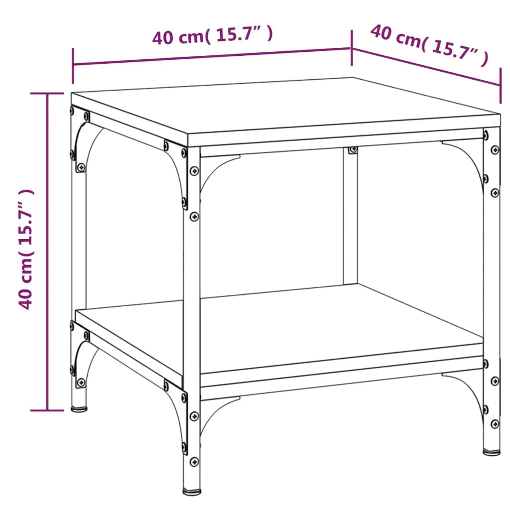 Tavolino Nero 40x40x40 cm in Legno Multistrato - Tavolini